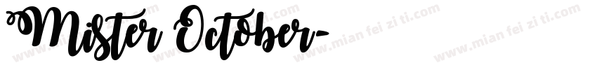 Mister October字体转换